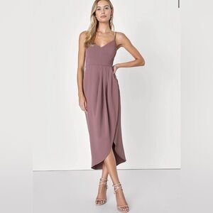 Reinette Mauve Purple Midi Dress